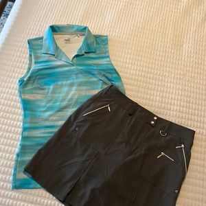 Golf outfit GGBlue shirt/shorts and Puma golf shirt 6/M
